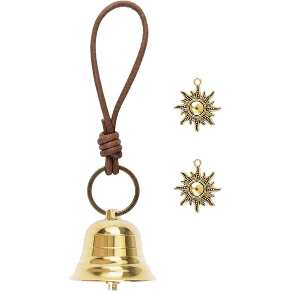 Vintage Hanging Bell, Decorative Wind Chime Bell Hanging Brass Bell for Door Knob, DIY Hanging Ornaments for Garden Decoration