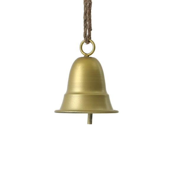 Vintage Hanging Bell for Christmas - Brass & Metal Decorative Bells for Door Knob, Tree, Wreath, Garden and Window, Rustic Holiday Ornament