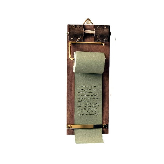 Vintage Hanging Clipboard Kraft Paper Roll Board With Cutter Wooden Pen Note Organizer Wall Message Center Refillable Rustic Office Kitchen Grocery List Family Room Decor Solution