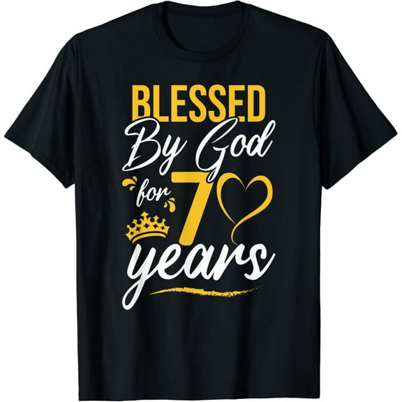 Vintage Happy 70 years Blessed by God for 70th Birthday gift T-Shirt