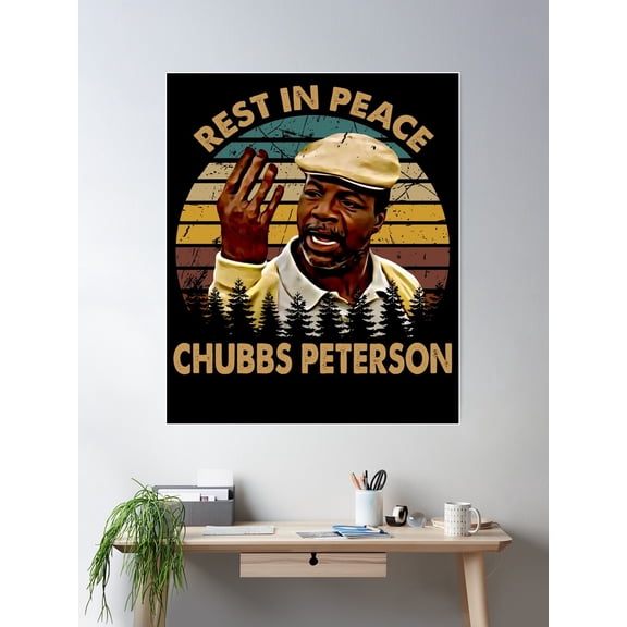 Vintage Happy Art Gilmore Comedy Film - Rest In Peace Chubbs Peterson Poster Wall Art, Modern Wall Decor For Living Room Bedroom, 16x24 UNFRAMED