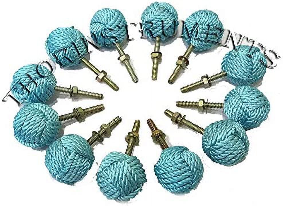 Vintage Hardware Jute Knobs Rope Knot Drawer Pulls and Knobs for Cabinets Lot OF 12