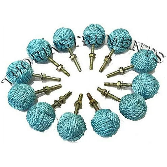 Vintage Hardware Jute Knobs Rope Knot Drawer Pulls and Knobs for Cabinets Lot OF 12