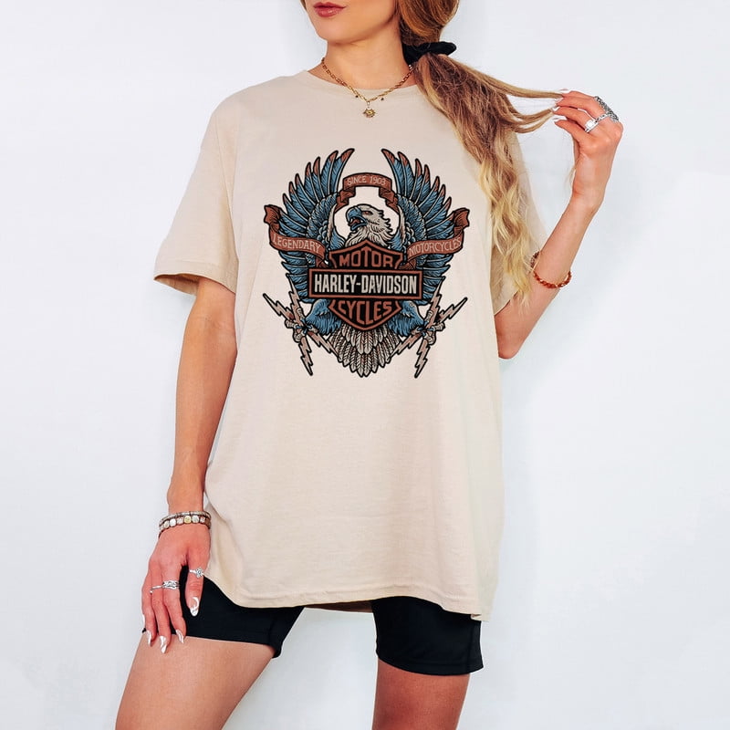 Vintage Harley Davidson Electric Eagle 90s Bootleg T-Shirt