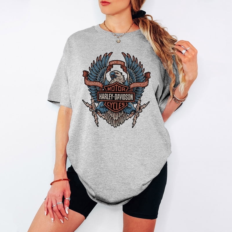 Vintage Harley Davidson Electric Eagle 90s Bootleg T-Shirt