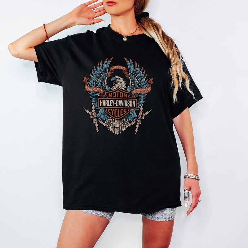 Vintage Harley Davidson Electric Eagle 90s Bootleg T-Shirt