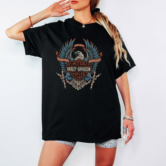 Vintage Harley Davidson Electric Eagle 90s Bootleg T-Shirt - Classic Retro Graphic Unisex Tee - Legendary Motorcycle Fan Gift