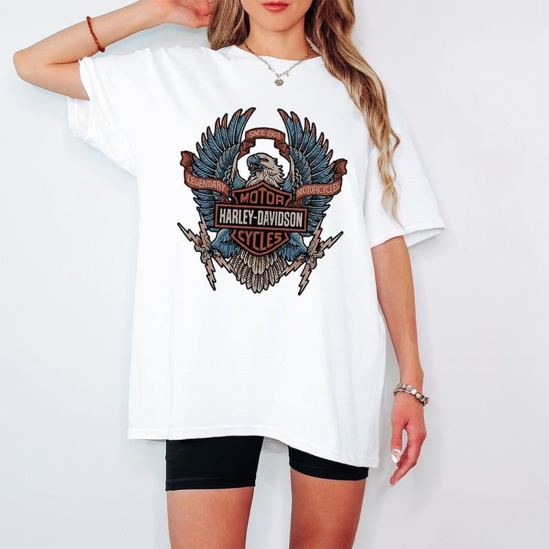 Vintage Harley Davidson Electric Eagle 90s Bootleg T-Shirt