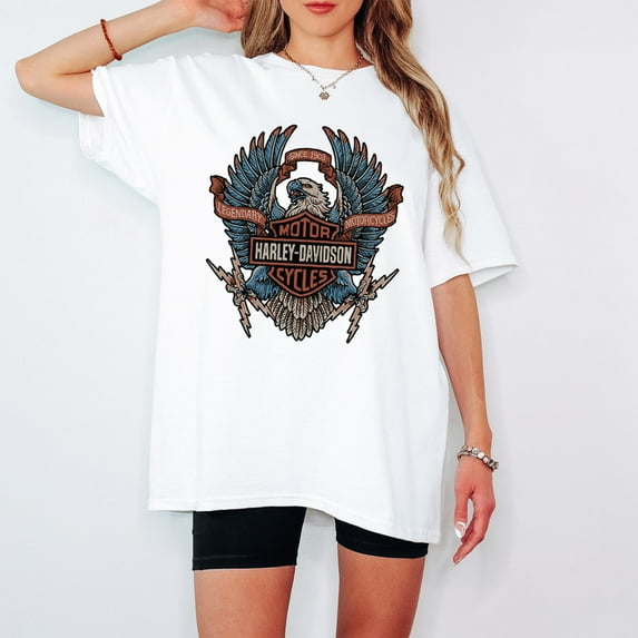 Vintage Harley Davidson Electric Eagle 90s Bootleg T-Shirt - Classic Retro Graphic Unisex Tee - Legendary Motorcycle Fan Gift