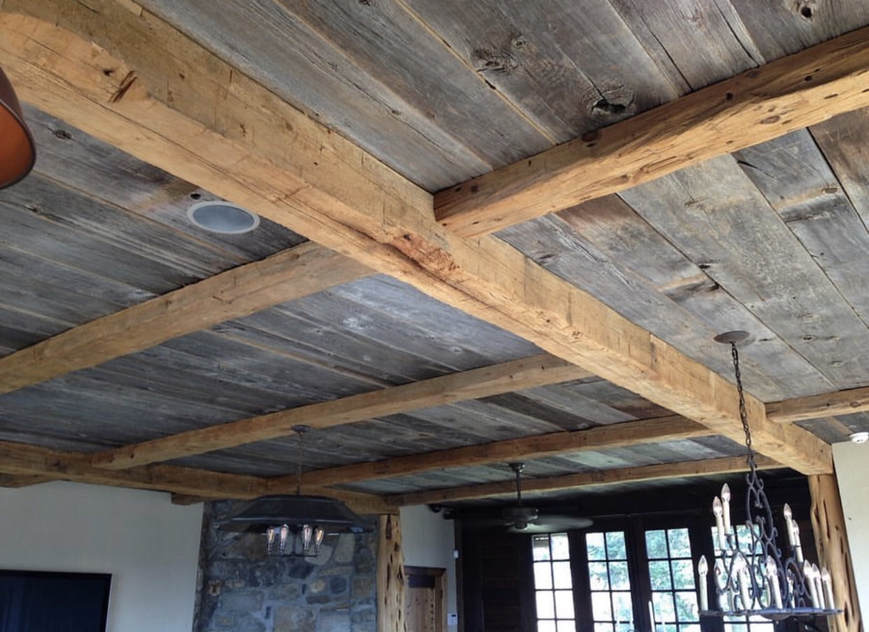 Vintage Gray Reclaimed Barn Wood Wall Planks, 10 sq ft