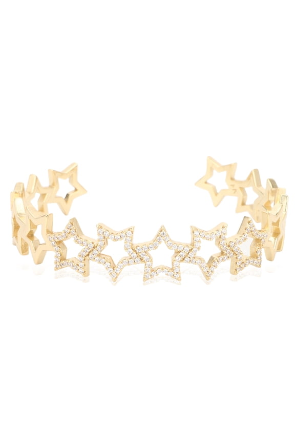 Blair Pave Stars Bangle 18K Gold-plated For Women