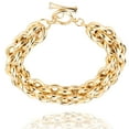 thumbnail image 1 of Vintage Havana Evelyn Chunky Link Bracelet 18K Gold-plated For Women, 1 of 5
