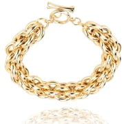 Vintage Havana Evelyn Chunky Link Bracelet 18K Gold-plated For Women