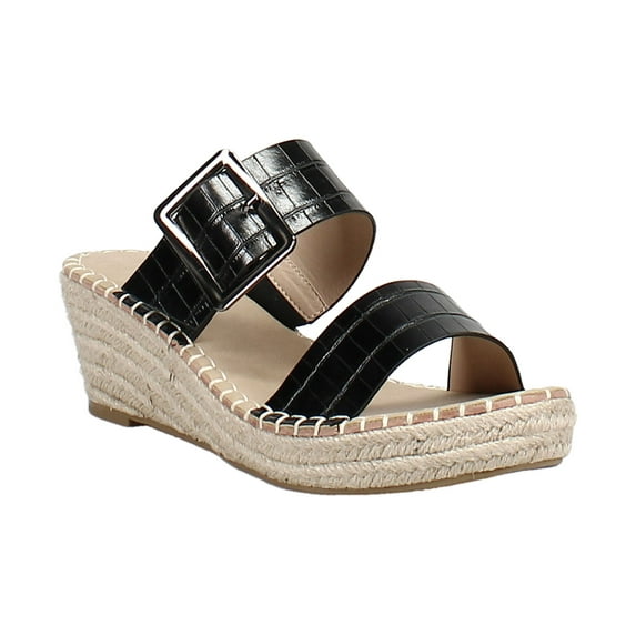 Vintage Havana | Robin Wedge Sandals | Black | Size 10