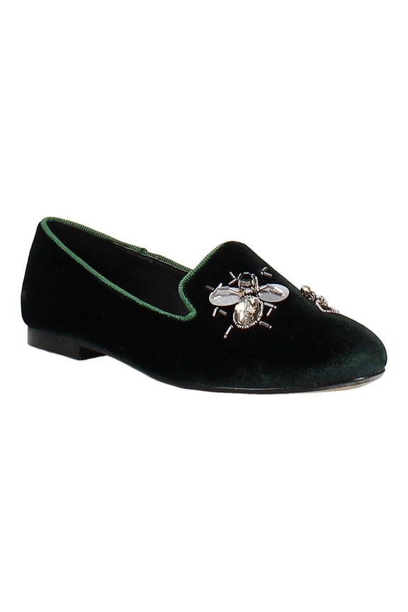 | Sue Velvet Flats | Green | Size 8