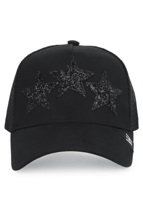 Trucker Hats Women & Men | Mesh Adjustable Snapback Hats | Cute Trendy Baseball Cap Black Glitter