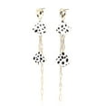 thumbnail image 1 of Vintage Havana White Leopard Dangle Earrings, 1 of 4