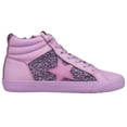 thumbnail image 1 of Vintage Havana Womens Alexis Glitter High Top Zippered  Athletic Sneakers C, 1 of 5