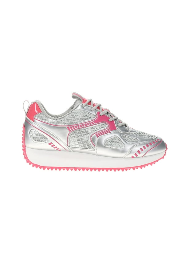 Womens Apollo Metallic Lace Up  Athletic Sneakers Casual Sho