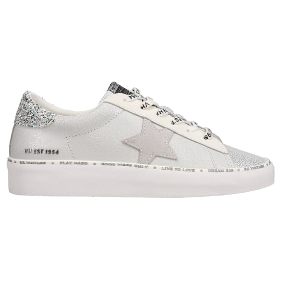 Vintage Havana Womens Dalya Glitter Wedge Lace Up Athletic Sneakers Casual