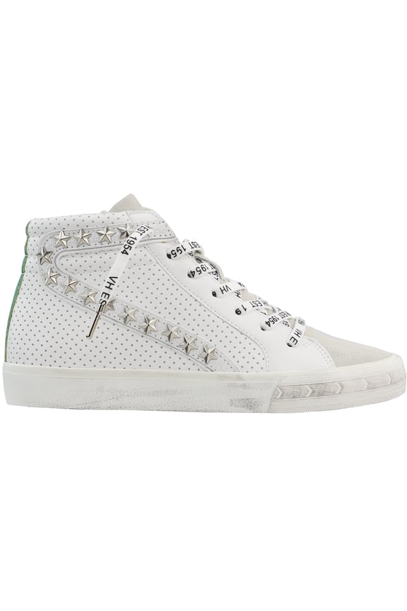 Womens Gadol Perforated Studded High Top Slip On Athletic S