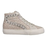 Vintage Havana Womens Hailey Glitter Studded High Lace Up Sneakers Casual Shoes Casual
