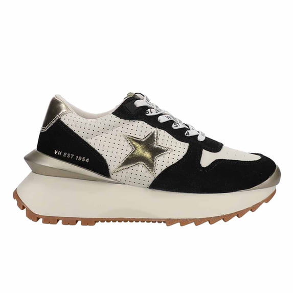 Vintage Havana Womens Major Perforated Metallic Slip On Platform Athletic