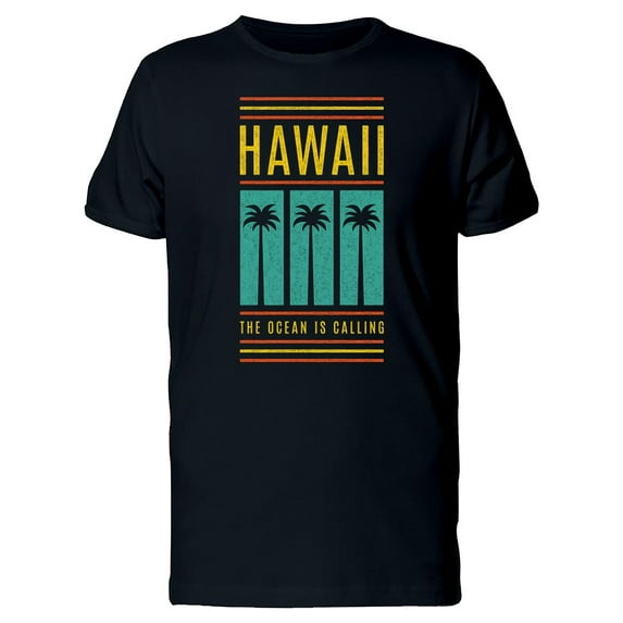 Vintage Hawaii Ocean Is Calling T-Shirt Men -Image by Shutterstock, Male x-Large
