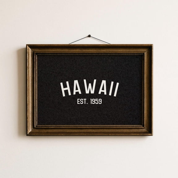 Vintage Hawaii Travel Rustic Monochrome Wall Art Print Unframed Paper Print