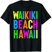 Vintage Hawaii Vacation Retro Waikiki Beach Honolulu HI T-Shirt