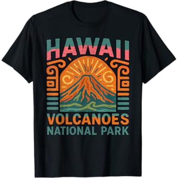 Vintage Hawaii Volcanoes National Park Retro T-Shirt