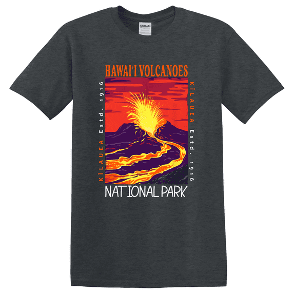 Vintage Hawaii Volcanoes Park Kilauea Distressed T-shirt