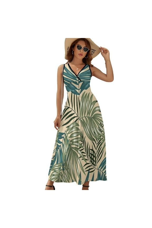 Vintage Hawaiian Aloha Graphic Dress Fashion Boho Beach Long Dresses Female Party Printed Maxi Dress