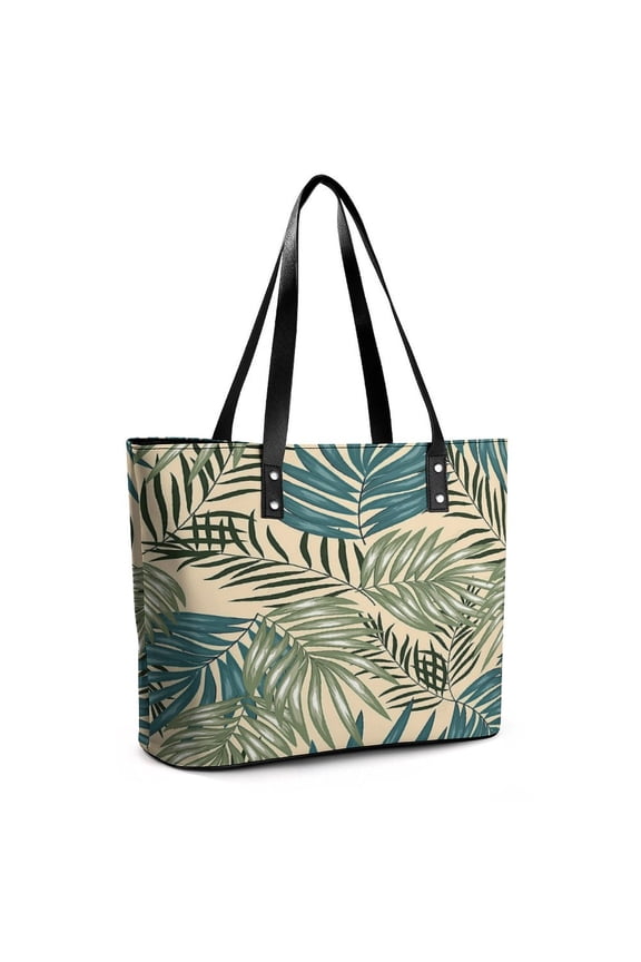 Vintage Hawaiian Aloha Graphic Woman Leather Handbags Large Tote Bag Fashion Portable Handbags With Zipper