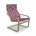 thumbnail image 1 of Vintage Hawaiian Armchair Pad and Slipcover, Grunge Look Pastel Toned Leaves and Branches Botanical Art, 1 Piece Soft Cushion Replacement with Removable Cover, Salmon Coral Violet Blue, by Ambesonne, 1 of 1