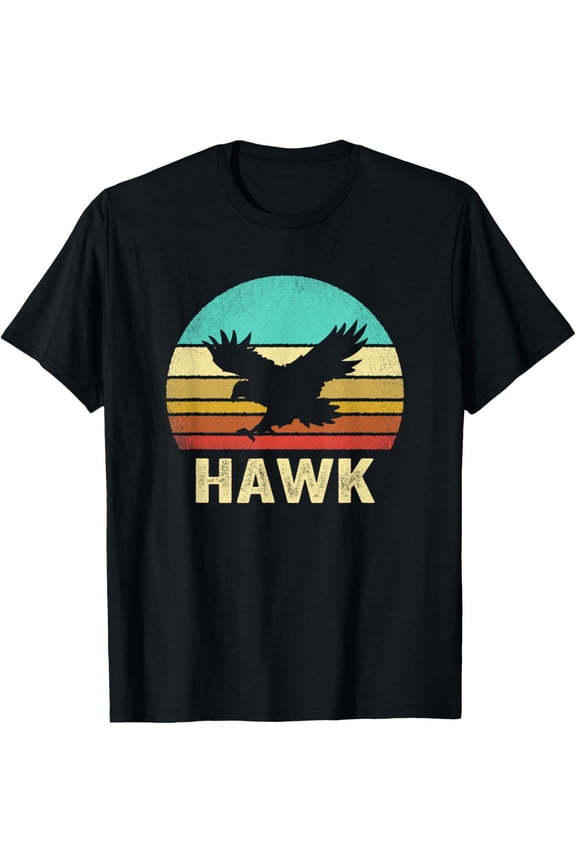 Vintage Hawk Shirt Sunset T-ShirtMen's and women's short-sleeved pure cotton shirts