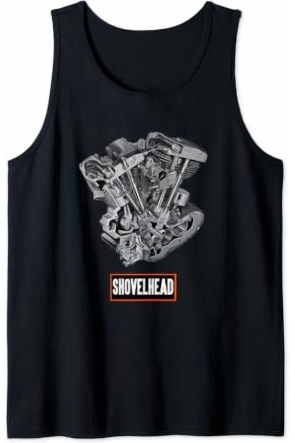 Vintage Hd Motorcycle Vtwin Shovelhead Engine Classic Biker Tank Top Size S-3XL