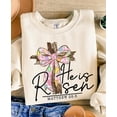 thumbnail image 1 of Vintage He is Not Here He Has Risen Easter Sweatshirt for Christian Faith-Based Celebrations, 1 of 5