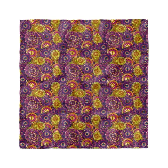 Vintage Head Scarf, Oriental Curvy Paisley, Head Wrap, 3 Sizes, by Ambesonne