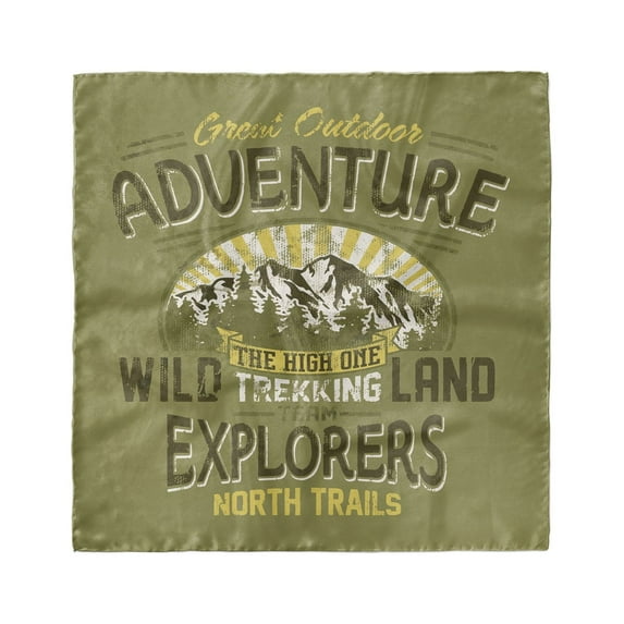 Vintage Head Scarf, Outdoor Adventure Poster, Head Wrap, 3 Sizes, by Ambesonne