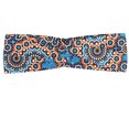 thumbnail image 1 of Vintage Headband, Moroccan Ceramic Tile Inspired Floral Old Fashioned Cultural Mosaic Print, Elastic and Soft Women's Bandana for Sports and Everyday Use, Grey Red Coconut, by Ambesonne, 1 of 3