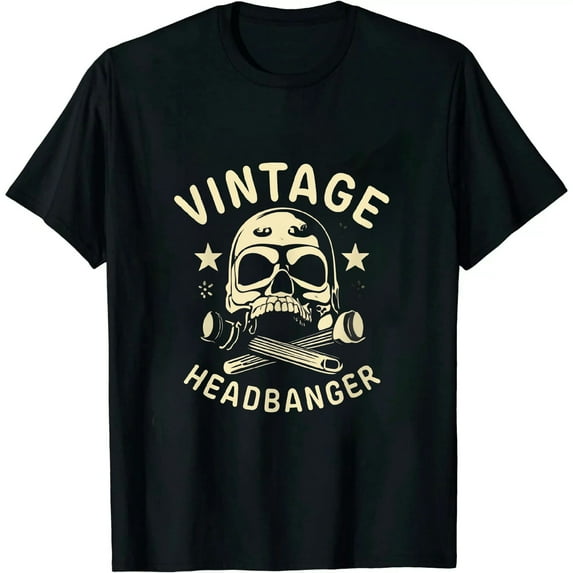 Vintage Headbanger Old Heavy Metal Music 80's Generation T-Shirt
