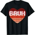 thumbnail image 1 of Vintage Heart Bruh Valentines Day Boys Mens Kids Toddlers T-ShirtMen's and women's gift, black and white T-shirt, size: Extra large S-4XL, 1 of 4