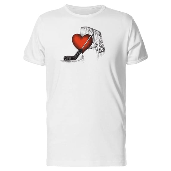 Vintage Heart Playing Hockey Tee Men's -Image by Shutterstock