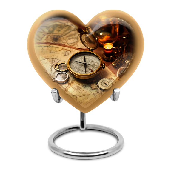 Vintage Heart Shaped Urn Keepsake, Urns For Human Ashes Adult Male Female, Memorial Ashes Holder, Cremation Urns For Ashes, Decorative Urns For Ashes, Keepsake Box For Ashes, 3inch Set Of 1
