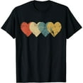 thumbnail image 1 of Vintage Hearts Cool Retro Valentines Day Gift for Women T-Shirt, 1 of 4