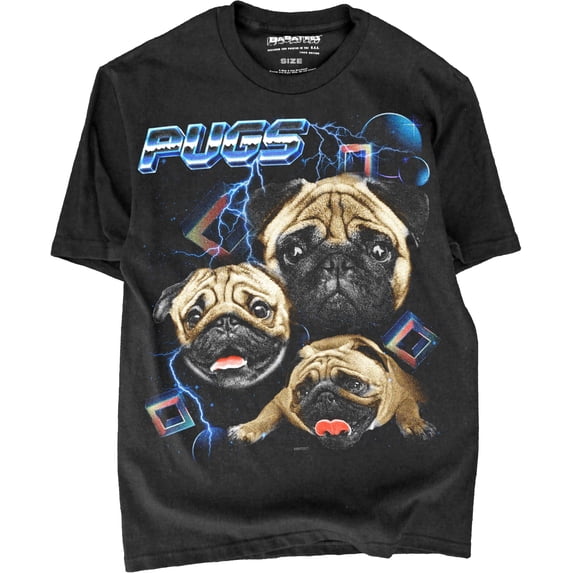 Vintage Heavy Metal Pug Graphic Comfort Colors T-Shirt for Dog Moms and Dads