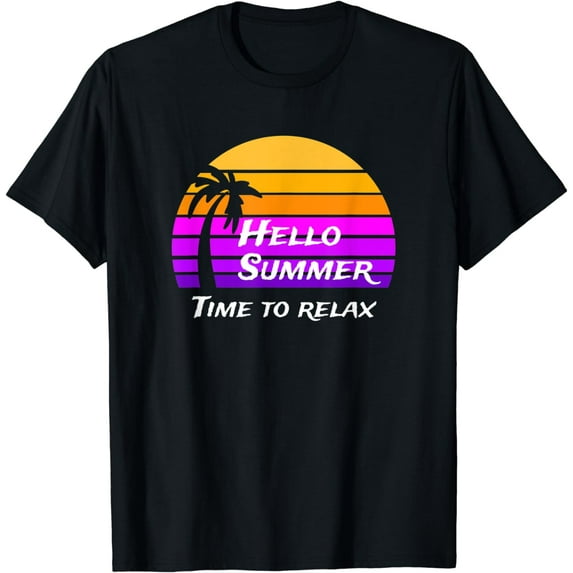 Vintage Hello Summer Its Time To Relax T-Shirt
