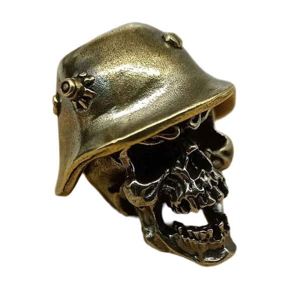 Vintage Helmets Skull Soldier Shape Lanyard Beads Vintage Paracord Beads Brass Charm Beads Making Paracord Accessories