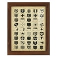 thumbnail image 1 of Vintage Heraldry II -Framed Print w/glass-Chestnut, 1 of 7